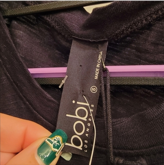 Bobi Tank Top Tunic with Front Slit & Back Opening Black Size Small NWT - Picture 9 of 15